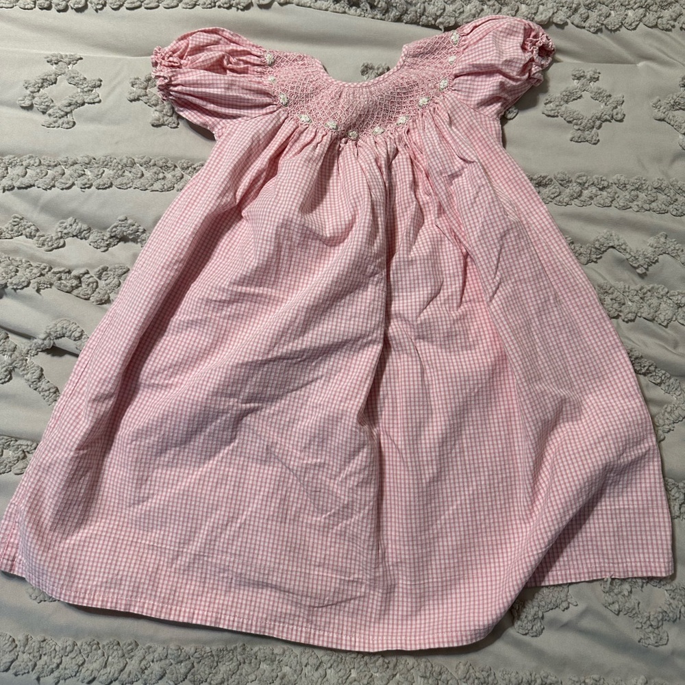 Pink smock dress